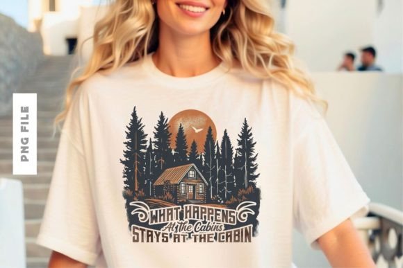 Cabin Life Aesthetic: A T-Shirt Design for Retreats