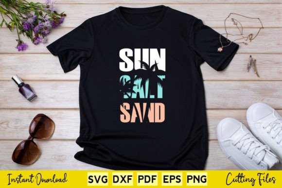 Capture Coastal Vibes with Sun Salt Sand Summer Graphics