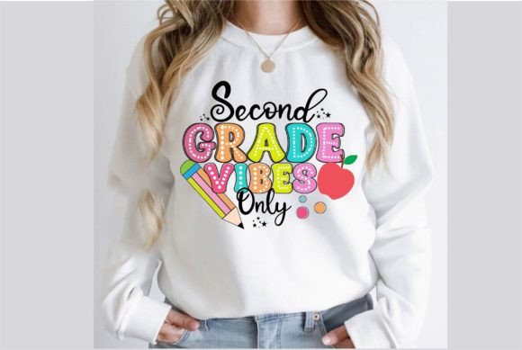 Capturing Nostalgia: The Second Grade Vibes Only SVG Design