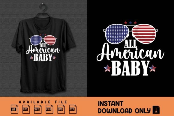 Celebrate Independence: All American Baby T-Shirt Design