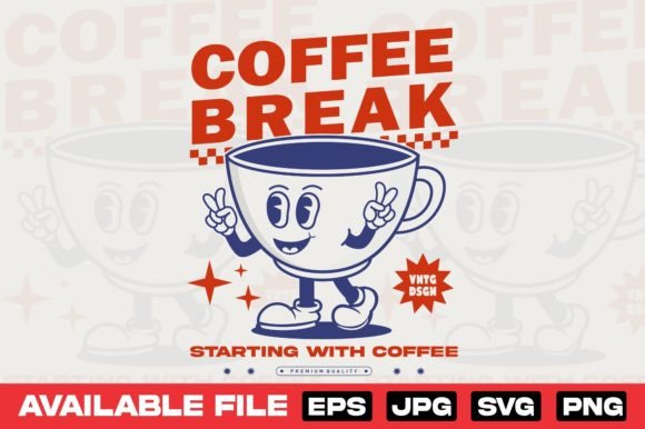 Coffee Cup Cartoon Character Design: A Streetwear Staple