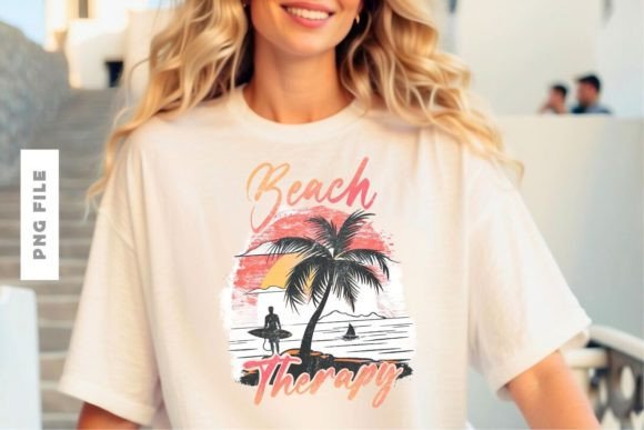 Find Your Calm: The Art of the Beach Therapy T-Shirt Design