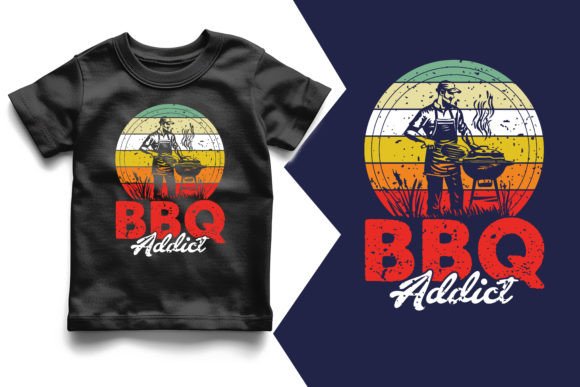 Flame-Kissed Designs: Mastering BBQ Addicted Print Art