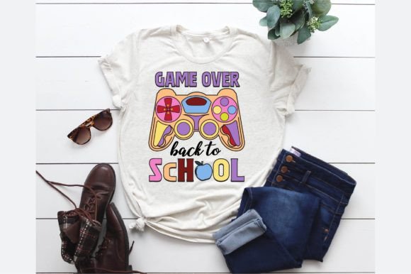 Game Over Back to School PNG Design: A Creative Asset for Every Crafter
