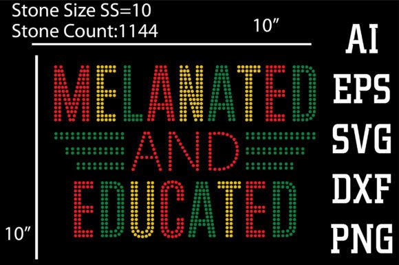 Melanated and Educated Rhinestone Design: Sparkle with Purpose