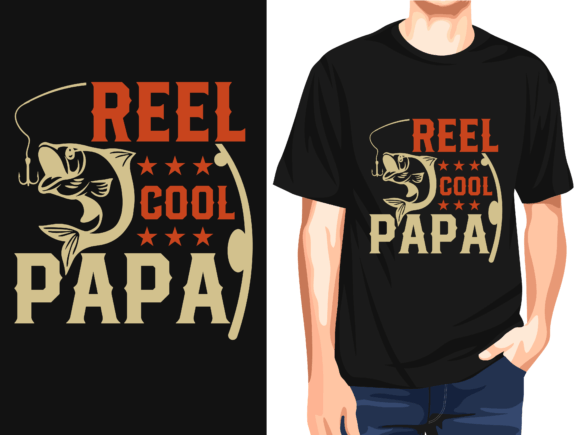 Reel Cool Papa Vector T-Shirt Design: A Fresh Take on Retro Style