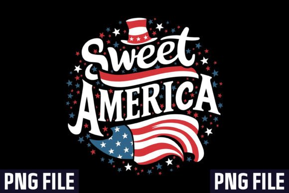 Sweet America Sublimation Design for Your 4th of July Crafts