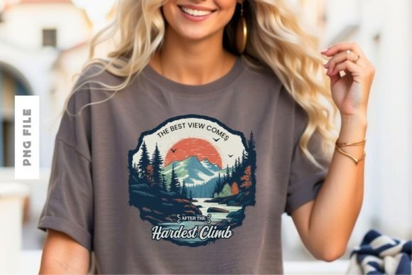 The Best View Comes T-Shirt Design: A Versatile Asset for Creators